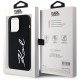 Husa pentru iPhone 14 Pro - Karl Lagerfeld Silicone (KLHCP14LSCMSMVK) - Karl Script