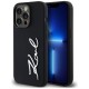 Husa pentru iPhone 14 Pro - Karl Lagerfeld Silicone (KLHCP14LSCMSMVK) - Karl Script