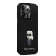 Husa pentru iPhone 14 Pro - Karl Lagerfeld Silicone (KLHCP14LSMHKNPK) - Ikonik Metal Pin