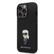 Husa pentru iPhone 14 Pro - Karl Lagerfeld Silicone (KLHCP14LSMHKNPK) - Ikonik Metal Pin