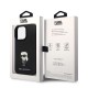 Husa pentru iPhone 14 Pro - Karl Lagerfeld Silicone (KLHCP14LSMHKNPK) - Ikonik Metal Pin