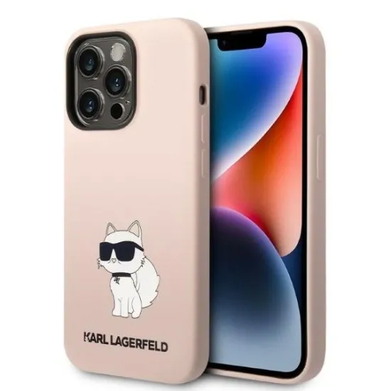 Husa pentru iPhone 14 Pro - Karl Lagerfeld Silicone (KLHCP14LSNCHBCP) - Pink Choupette Husa pentru iPhone 14 Pro - Karl Lagerfeld Silicone (KLHCP14LSNCHBCP) - Pink Choupette