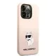 Husa pentru iPhone 14 Pro - Karl Lagerfeld Silicone (KLHCP14LSNCHBCP) - Pink Choupette Husa pentru iPhone 14 Pro - Karl Lagerfeld Silicone (KLHCP14LSNCHBCP) - Pink Choupette