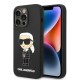 Husa pentru iPhone 14 Pro - Karl Lagerfeld Silicone (KLHCP14LSNIKBCK) - Ikonik