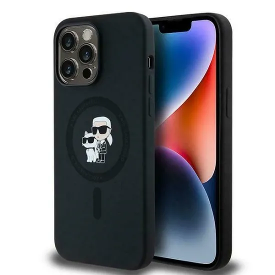 Husa pentru iPhone 14 Pro - Karl Lagerfeld Silicone MagSafe (KLHMP14LSCMKCRHK) - Karl&Choupette Husa pentru iPhone 14 Pro - Karl Lagerfeld Silicone MagSafe (KLHMP14LSCMKCRHK) - Karl&Choupette