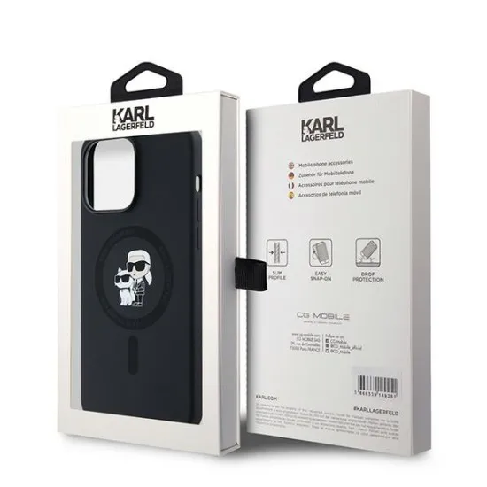Husa pentru iPhone 14 Pro - Karl Lagerfeld Silicone MagSafe (KLHMP14LSCMKCRHK) - Karl&Choupette Husa pentru iPhone 14 Pro - Karl Lagerfeld Silicone MagSafe (KLHMP14LSCMKCRHK) - Karl&Choupette