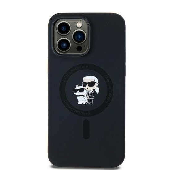 Husa pentru iPhone 14 Pro - Karl Lagerfeld Silicone MagSafe (KLHMP14LSCMKCRHK) - Karl&Choupette