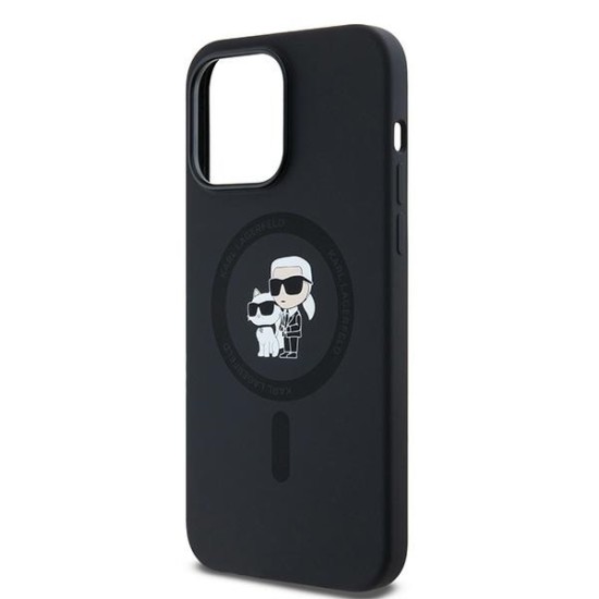 Husa pentru iPhone 14 Pro - Karl Lagerfeld Silicone MagSafe (KLHMP14LSCMKCRHK) - Karl&Choupette