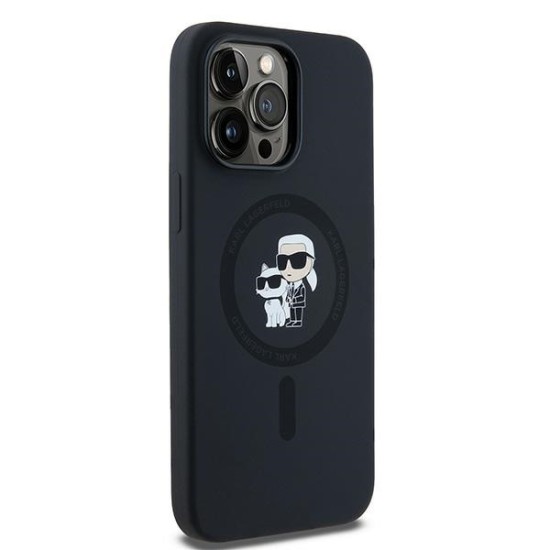 Husa pentru iPhone 14 Pro - Karl Lagerfeld Silicone MagSafe (KLHMP14LSCMKCRHK) - Karl&Choupette