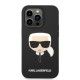 Husa pentru iPhone 14 Pro - Karl Lagerfeld Silicone MagSafe (KLHMP14LSLKHBK) - Karl`s Head