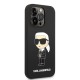 Husa pentru iPhone 14 Pro - Karl Lagerfeld Silicone MagSafe (KLHMP14LSNIKBCK) - Ikonik