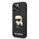 Husa pentru iPhone 14 Pro - Karl Lagerfeld Silicone MagSafe (KLHMP14LSNIKBCK) - Ikonik