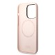 Husa pentru iPhone 14 Pro - Karl Lagerfeld Silicone MagSafe (KLHMP14LSNIKBCP) - Pink Ikonik