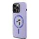 Husa pentru iPhone 14 Pro - Karl Lagerfeld Silicone Ring MagSafe (KLHMP14LSCMKCRHU) - Purple Karl&Choupette Head