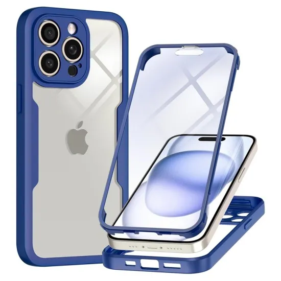 Husa pentru iPhone 14 Pro Max + Folie - Techsuit ColorVerse 360 Series - Blue Husa pentru iPhone 14 Pro Max + Folie - Techsuit ColorVerse 360 Series - Blue
