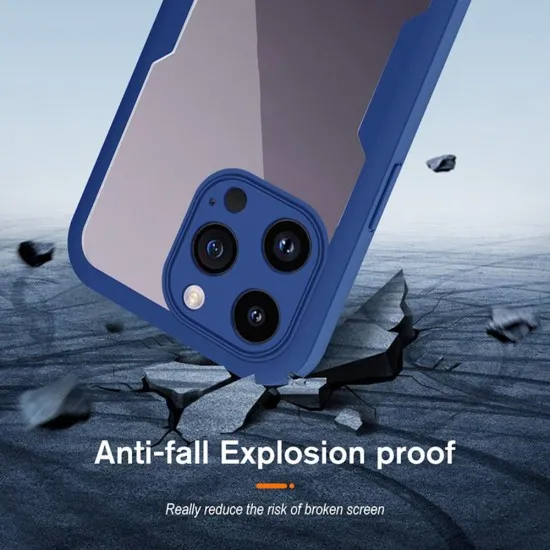 Husa pentru iPhone 14 Pro Max + Folie - Techsuit ColorVerse 360 Series - Blue Husa pentru iPhone 14 Pro Max + Folie - Techsuit ColorVerse 360 Series - Blue