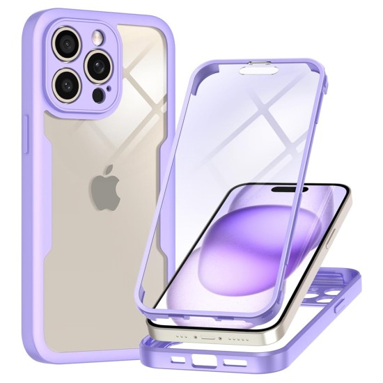 Husa pentru iPhone 14 Pro Max + Folie - Techsuit ColorVerse 360 Series - Purple