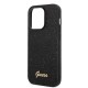 Husa pentru iPhone 14 Pro Max - Guess Glitter Script (GUHCP14XHGGSHK) - Black