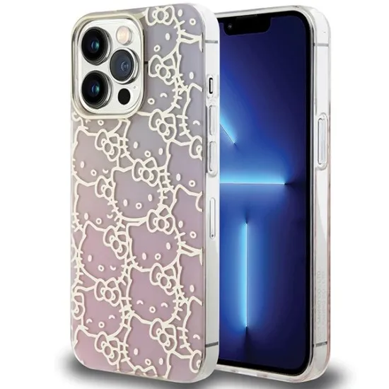 Husa pentru iPhone 14 Pro Max - Hello Kitty Hardcase IML Gradient Electrop Crowded Kitty Head (HKHCP14XHCHPEP) - Pink Husa pentru iPhone 14 Pro Max - Hello Kitty Hardcase IML Gradient Electrop Crowded Kitty Head (HKHCP14XHCHPEP) - Pink