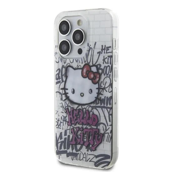 Husa pentru iPhone 14 Pro Max - Hello Kitty Hardcase IML Kitty On Bricks Graffiti (HKHCP14XHDGPHT) - White Husa pentru iPhone 14 Pro Max - Hello Kitty Hardcase IML Kitty On Bricks Graffiti (HKHCP14XHDGPHT) - White