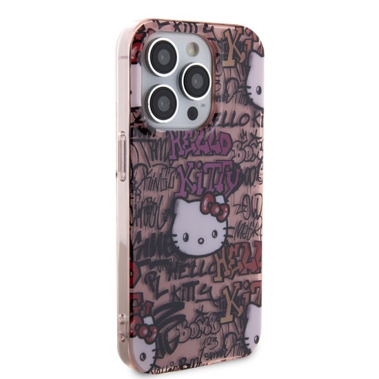Husa pentru iPhone 14 Pro Max - Hello Kitty Hardcase IML Tags Graffiti (HKHCP14XHDGPTP) - Pink Husa pentru iPhone 14 Pro Max - Hello Kitty Hardcase IML Tags Graffiti (HKHCP14XHDGPTP) - Pink