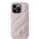 Husa pentru iPhone 14 Pro Max - Karl Lagerfeld Diagonal Quilted Script (KLHCP14XPQDSMGP) - Pink Husa pentru iPhone 14 Pro Max - Karl Lagerfeld Diagonal Quilted Script (KLHCP14XPQDSMGP) - Pink
