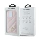 Husa pentru iPhone 14 Pro Max - Karl Lagerfeld Diagonal Quilted Script (KLHCP14XPQDSMGP) - Pink