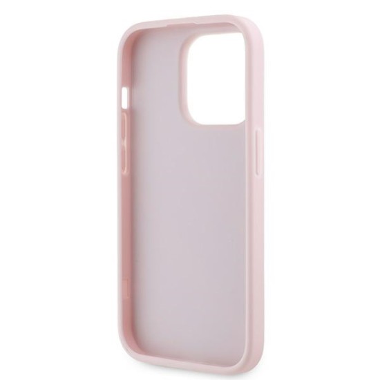 Husa pentru iPhone 14 Pro Max - Karl Lagerfeld Diagonal Quilted Script (KLHCP14XPQDSMGP) - Pink