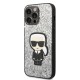 Husa pentru iPhone 14 Pro Max - Karl Lagerfeld Hardcase Glitter (KLHCP14XGFKPG) - Silver Flakes Ikonik