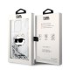 Husa pentru iPhone 14 Pro Max - Karl Lagerfeld Hardcase Glitter (KLHCP14XLNCHCS) - Silver Choupette Head