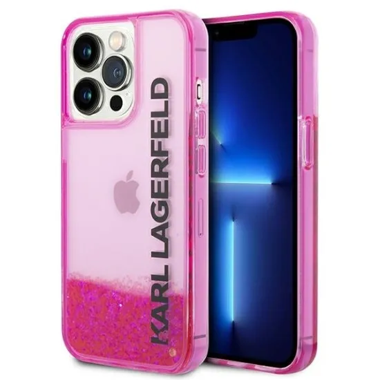 Husa pentru iPhone 14 Pro Max - Karl Lagerfeld Hardcase Liquid Glitter (KLHCP14XLCKVF) - Pink Elong Husa pentru iPhone 14 Pro Max - Karl Lagerfeld Hardcase Liquid Glitter (KLHCP14XLCKVF) - Pink Elong