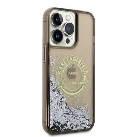 Husa pentru iPhone 14 Pro Max - Karl Lagerfeld Hardcase Liquid Glitter (KLHCP14XLCRSGRK) - RSG