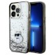 Husa pentru iPhone 14 Pro Max - Karl Lagerfeld Hardcase Liquid Glitter (KLHCP14XLKCNSK) - Transparent Choupette