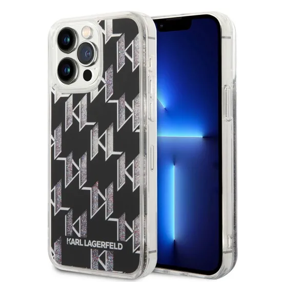 Husa pentru iPhone 14 Pro Max - Karl Lagerfeld Hardcase Liquid Glitter (KLHCP14XLMNMK) - Monogram Husa pentru iPhone 14 Pro Max - Karl Lagerfeld Hardcase Liquid Glitter (KLHCP14XLMNMK) - Monogram