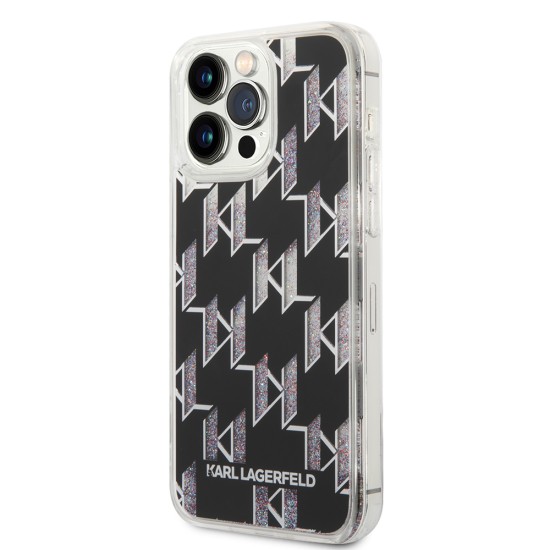 Husa pentru iPhone 14 Pro Max - Karl Lagerfeld Hardcase Liquid Glitter (KLHCP14XLMNMK) - Monogram