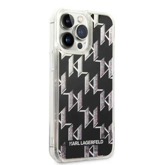 Husa pentru iPhone 14 Pro Max - Karl Lagerfeld Hardcase Liquid Glitter (KLHCP14XLMNMK) - Monogram Husa pentru iPhone 14 Pro Max - Karl Lagerfeld Hardcase Liquid Glitter (KLHCP14XLMNMK) - Monogram