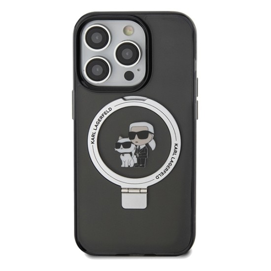 Husa pentru iPhone 14 Pro Max - Karl Lagerfeld Hardcase Ring Stand MagSafe (KLHMP14XHMRSKCK) - Karl&Choupette