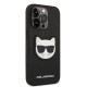 Husa pentru iPhone 14 Pro Max - Karl Lagerfeld Saffiano (KLHCP14XSAPCHK) - Choupette Head