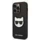 Husa pentru iPhone 14 Pro Max - Karl Lagerfeld Saffiano (KLHCP14XSAPCHK) - Choupette Head