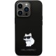 Husa pentru iPhone 14 Pro Max - Karl Lagerfeld Silicone (KLHCP14XSMHCNPK) - Choupette Metal Pin