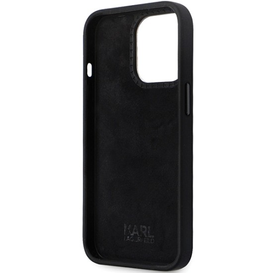 Husa pentru iPhone 14 Pro Max - Karl Lagerfeld Silicone (KLHCP14XSMHCNPK) - Choupette Metal Pin