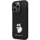 Husa pentru iPhone 14 Pro Max - Karl Lagerfeld Silicone (KLHCP14XSMHCNPK) - Choupette Metal Pin