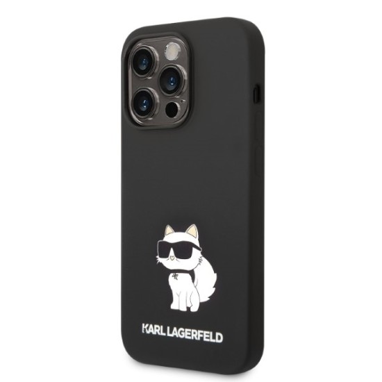 Husa pentru iPhone 14 Pro Max - Karl Lagerfeld Silicone (KLHCP14XSNCHBCK) - Choupette