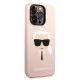 Husa pentru iPhone 14 Pro Max - Karl Lagerfeld Silicone MagSafe (KLHMP14XSLKHLP) - Light Pink Karl`s Head Husa pentru iPhone 14 Pro Max - Karl Lagerfeld Silicone MagSafe (KLHMP14XSLKHLP) - Light Pink Karl`s Head