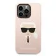 Husa pentru iPhone 14 Pro Max - Karl Lagerfeld Silicone MagSafe (KLHMP14XSLKHLP) - Light Pink Karl`s Head Husa pentru iPhone 14 Pro Max - Karl Lagerfeld Silicone MagSafe (KLHMP14XSLKHLP) - Light Pink Karl`s Head