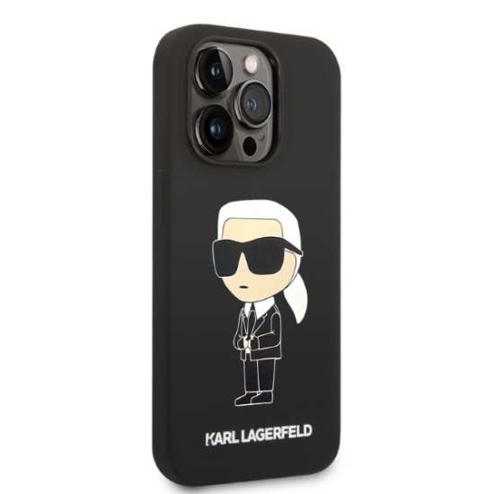 Husa pentru iPhone 14 Pro Max - Karl Lagerfeld Silicone MagSafe (KLHMP14XSNIKBCK) - Ikonik