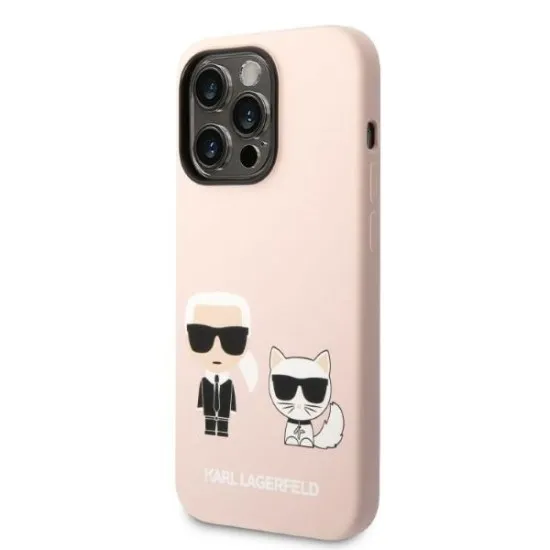 Husa pentru iPhone 14 Pro Max - Karl Lagerfeld Silicone MagSafe (KLHMP14XSSKCI) - Light Pink Karl&Choupette Husa pentru iPhone 14 Pro Max - Karl Lagerfeld Silicone MagSafe (KLHMP14XSSKCI) - Light Pink Karl&Choupette