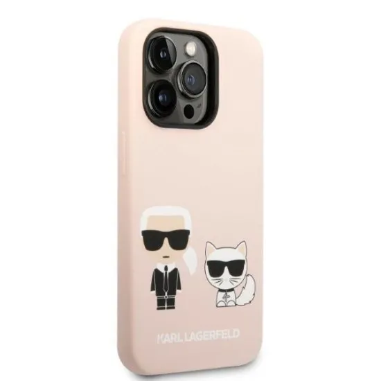 Husa pentru iPhone 14 Pro Max - Karl Lagerfeld Silicone MagSafe (KLHMP14XSSKCI) - Light Pink Karl&Choupette Husa pentru iPhone 14 Pro Max - Karl Lagerfeld Silicone MagSafe (KLHMP14XSSKCI) - Light Pink Karl&Choupette