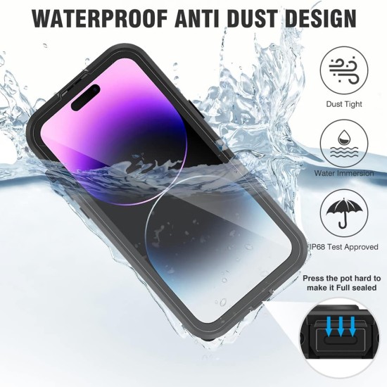 Husa pentru iPhone 14 Pro Max - ShellBox Waterproof IP68 Case - Black