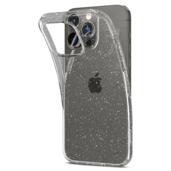 Husa pentru iPhone 14 Pro Max - Spigen Liquid Crystal Glitter - Crystal Quartz